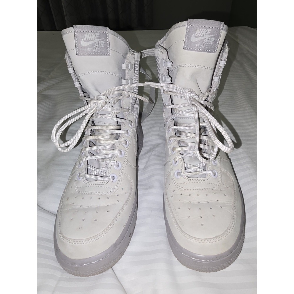 Nike SF Air Force 1 High "Light Bone" (‎ women's 7, style code 857872-004).